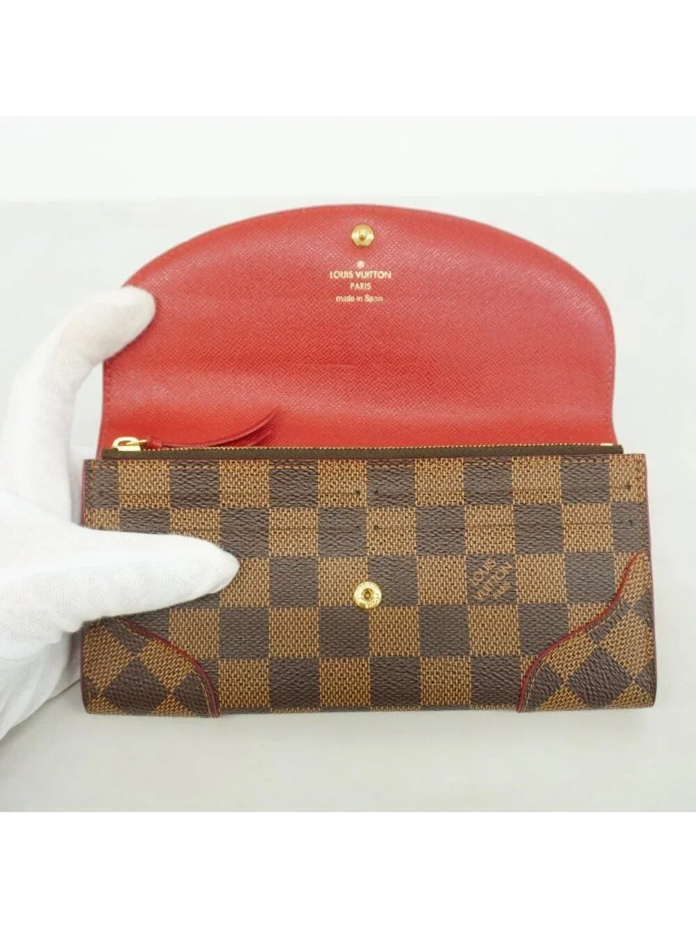 Louis Vuitton Wallet Damier Portefeuille Kaisa Ebene Cerise